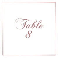 Wedding Table Number Vierkant (1:1) template
