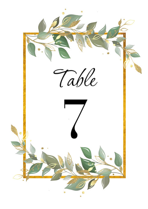 Wedding Table Number Template | PosterMyWall