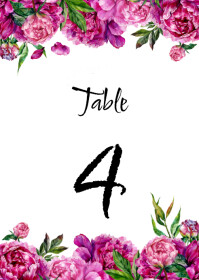 Wedding Table Number Template | PosterMyWall