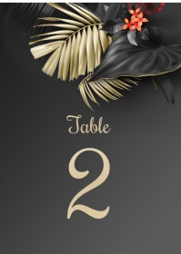 Blue background Wedding Table Number Template | PosterMyWall