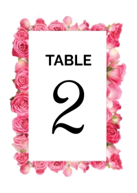 Red rose floral Wedding Table Number Template | PosterMyWall