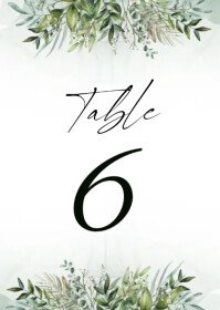 Wedding Table Number Template PosterMyWall