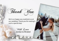 Wedding Thank You Card A6 template