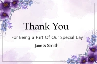 Wedding Thank You Card Label template