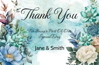 Wedding Thank You Card Label template