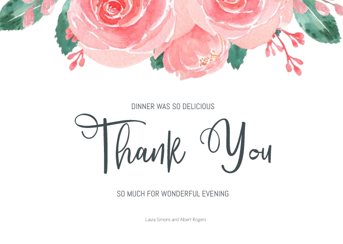 wedding thank you card Template | PosterMyWall