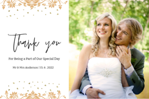 Wedding Thank You Card Label template