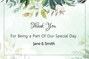 Wedding Thank You Card Label template