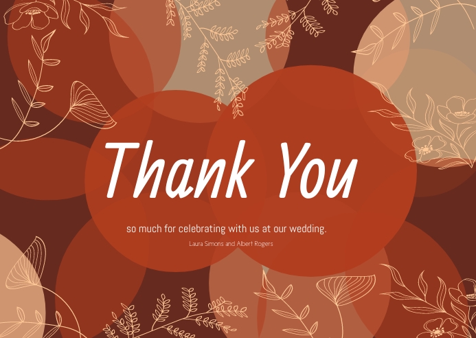 婚礼感谢卡模板 Postermywall 婚礼感谢卡模板 Postermywall
