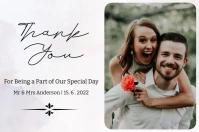 Wedding Thank You Card Label template