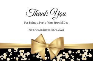 Wedding Thank You Card Etykieta template