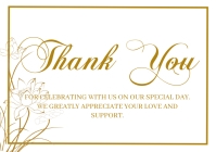 Wedding Thank You Card A4 template
