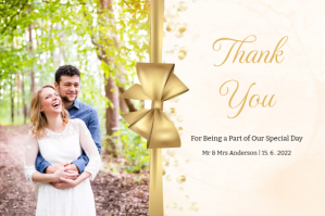 Wedding Thank You Card Etiqueta template