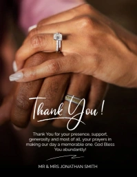 Wedding Thank You card Flyer (US Letter) template