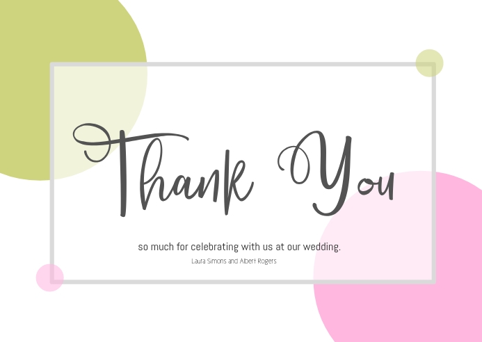 Pernikahan Terima Kasih Kartu Templat Postermywall