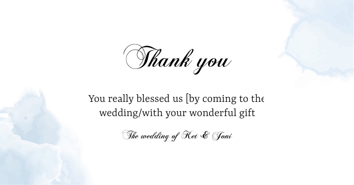 Wedding thank you card wording template | Beachweddingtips.com