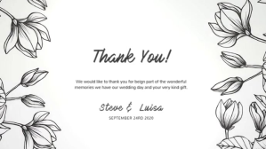 Wedding Thank You Digital card Template