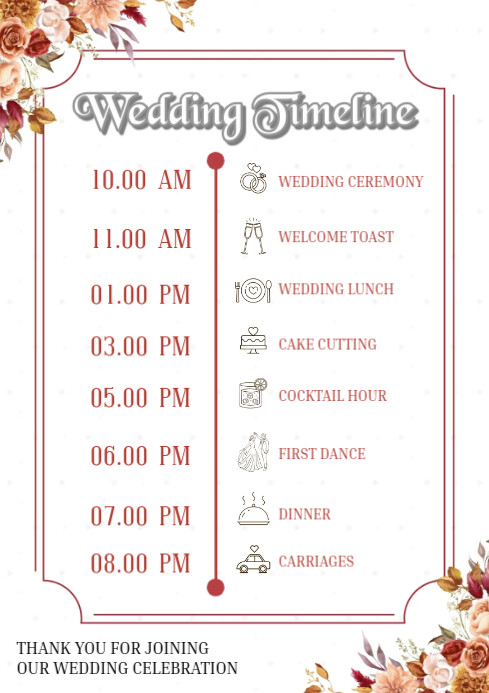 Copy of Wedding Timeline | PosterMyWall