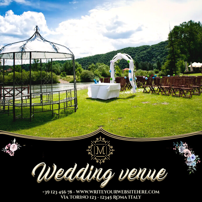 wedding venue Publicação no Instagram template