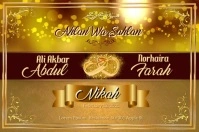 Wedding Video Invitation Banner 4' × 6' template