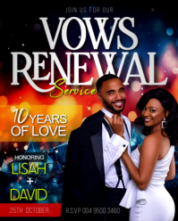 黑色 Vows Renewal Invitation Instagram Portrait Template