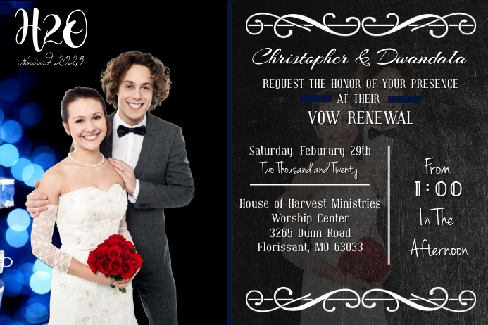 Wedding Vow Renewal Póster template