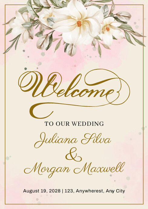 Wedding Welcome Sign Template | PosterMyWall