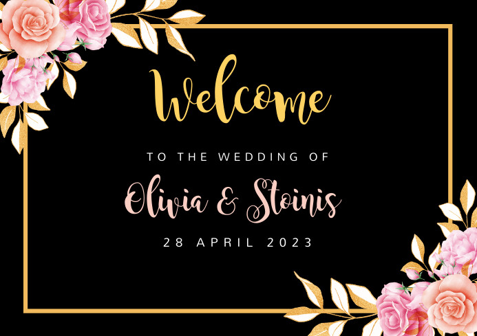 Wedding Welcome Sign Template | PosterMyWall