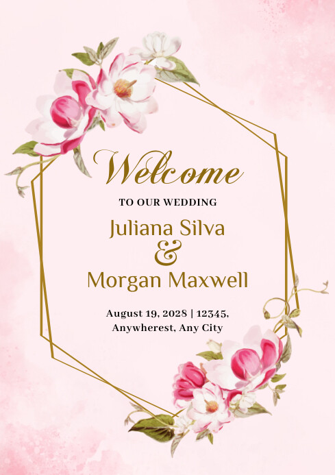 Wedding Welcome Sign Template | PosterMyWall