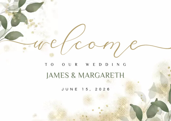 Wedding Welcome Sign Template | PosterMyWall