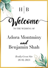 Wedding Welcome Sign A6 template