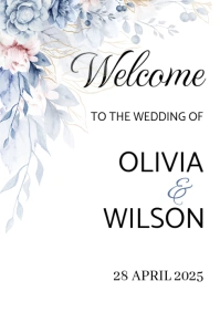 wedding welcome sign template A2