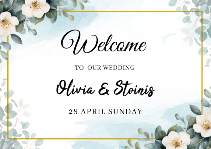 Wedding Welcome Sign Template | PosterMyWall