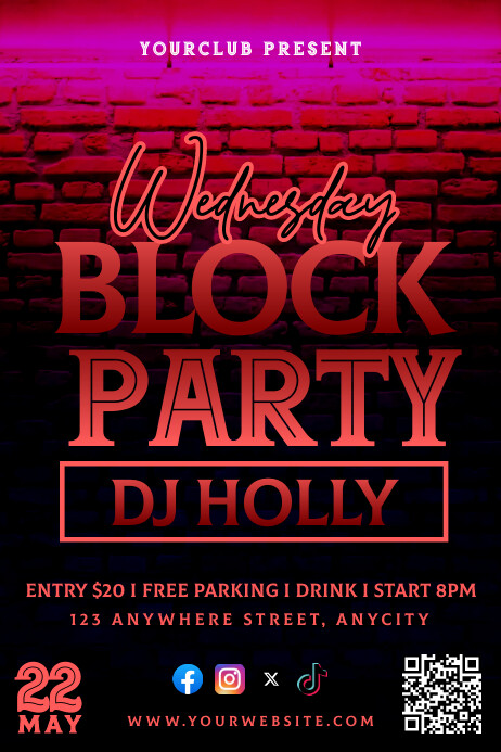 wednesday block party Template | PosterMyWall