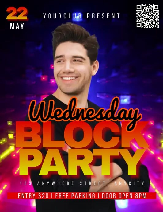 Copy of Wednesday Block Party | PosterMyWall