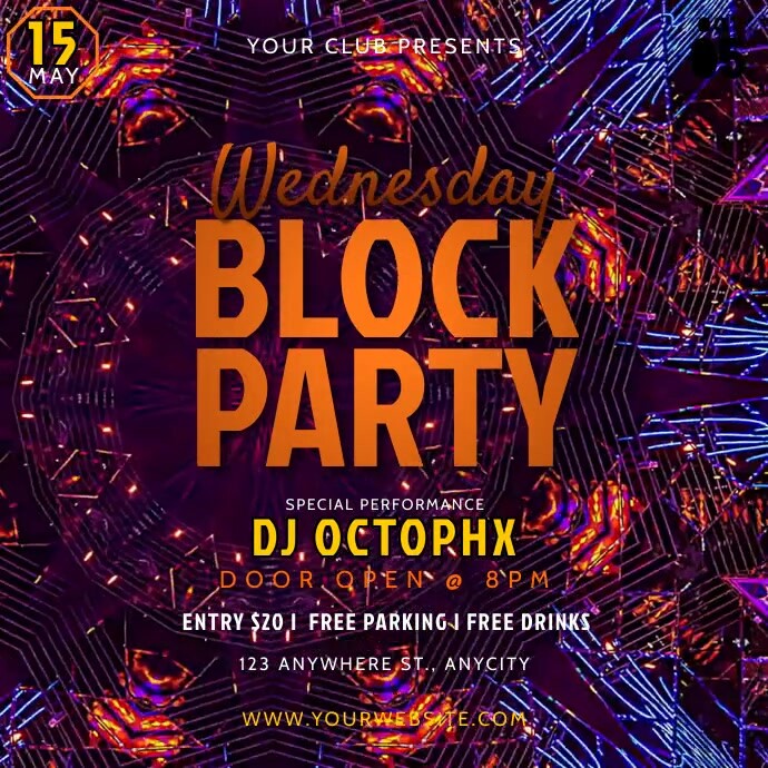 Copy of Wednesday Block Party | PosterMyWall