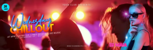 Wednesday Chillout Party Twitter-header Template