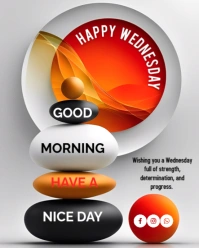 Wednesday inspirational quotes flyer Instagram Portrait template