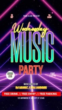Wednesday music party video Reel Instagram template