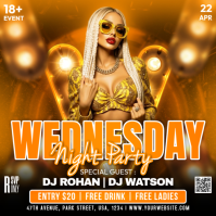 Wednesday Night Party สี่เหลี่ยมจัตุรัส (1:1) template