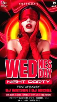 Red Night Party Historia de Instagram Template