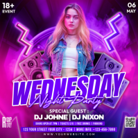 Wednesday Night Party Square (1:1) template