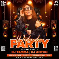 Wednesday Night Party Vierkant (1:1) template