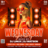 Wednesday Night Party Template สี่เหลี่ยมจัตุรัส (1:1)