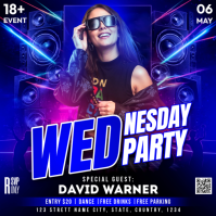 Wednesday Night Party Квадрат (1 : 1) template