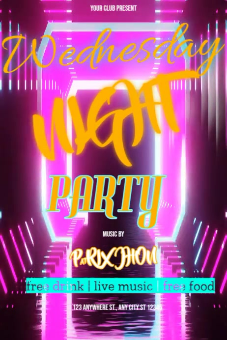 wednesday nigth party Template | PosterMyWall