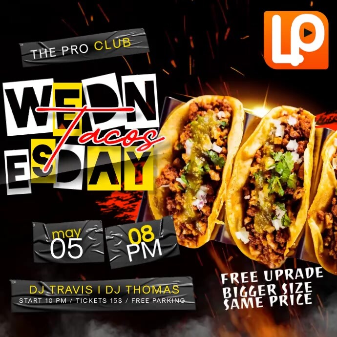Wednesday Tacos Sale Publicação no Instagram template