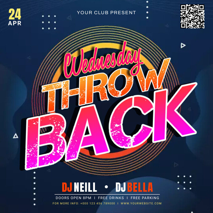 Kick Back Wednesday Wednesday Throw Back Template | PosterMyWall