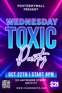 Wednesday Toxic Party โปสเตอร์ template