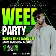 Weed Party Instagram Post template